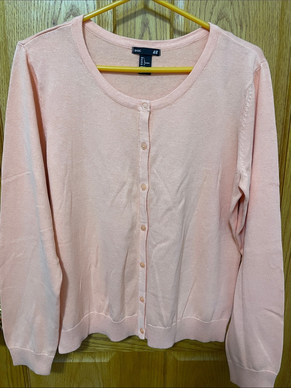 H&M Women's coral pink cotton Cardigan